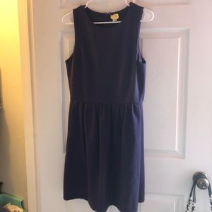 Navy J. Crew scoop-neck dress